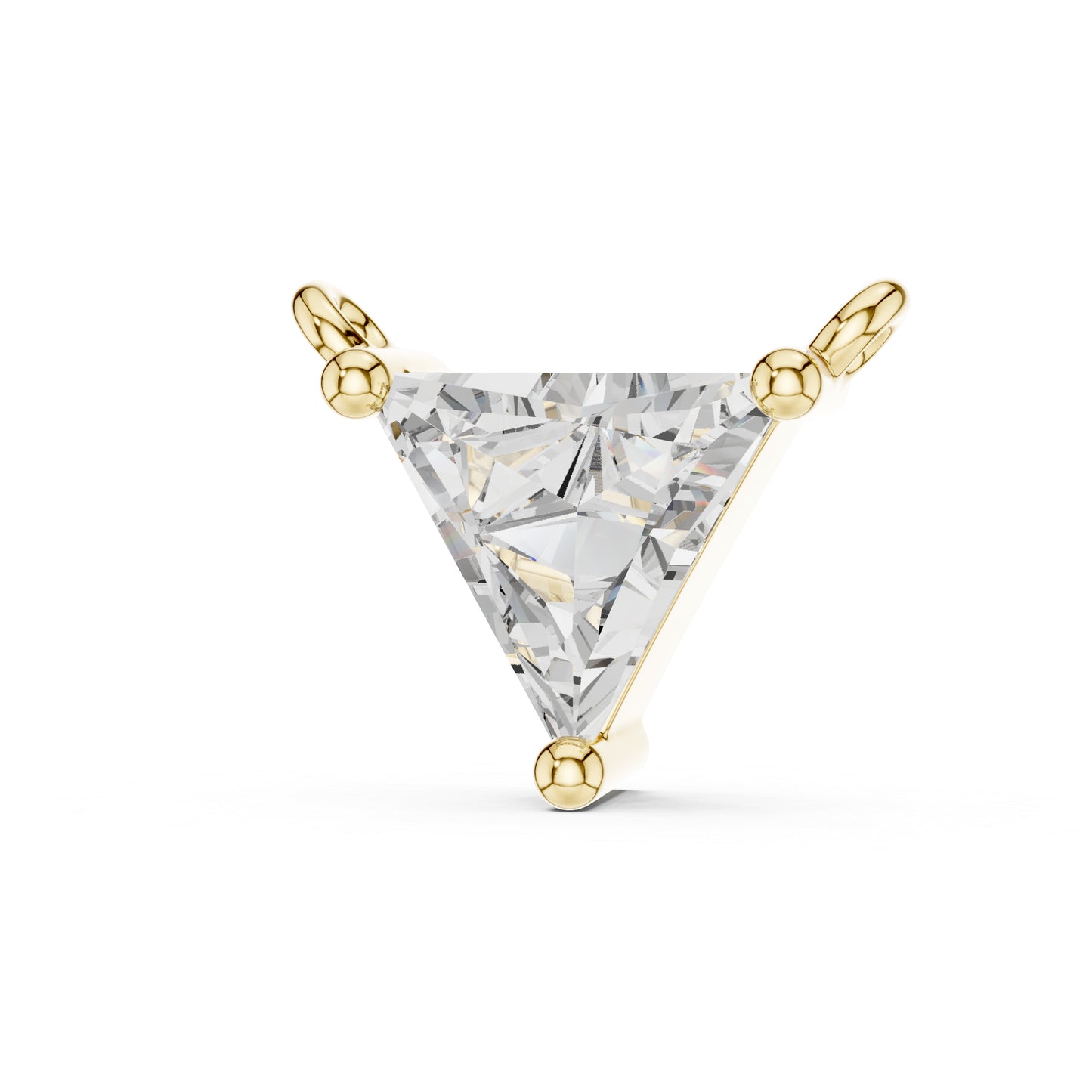 Pure Carat 18K Rose Gold Pendant with Triangle Lab-Grown Diamond - Bridal Collection
