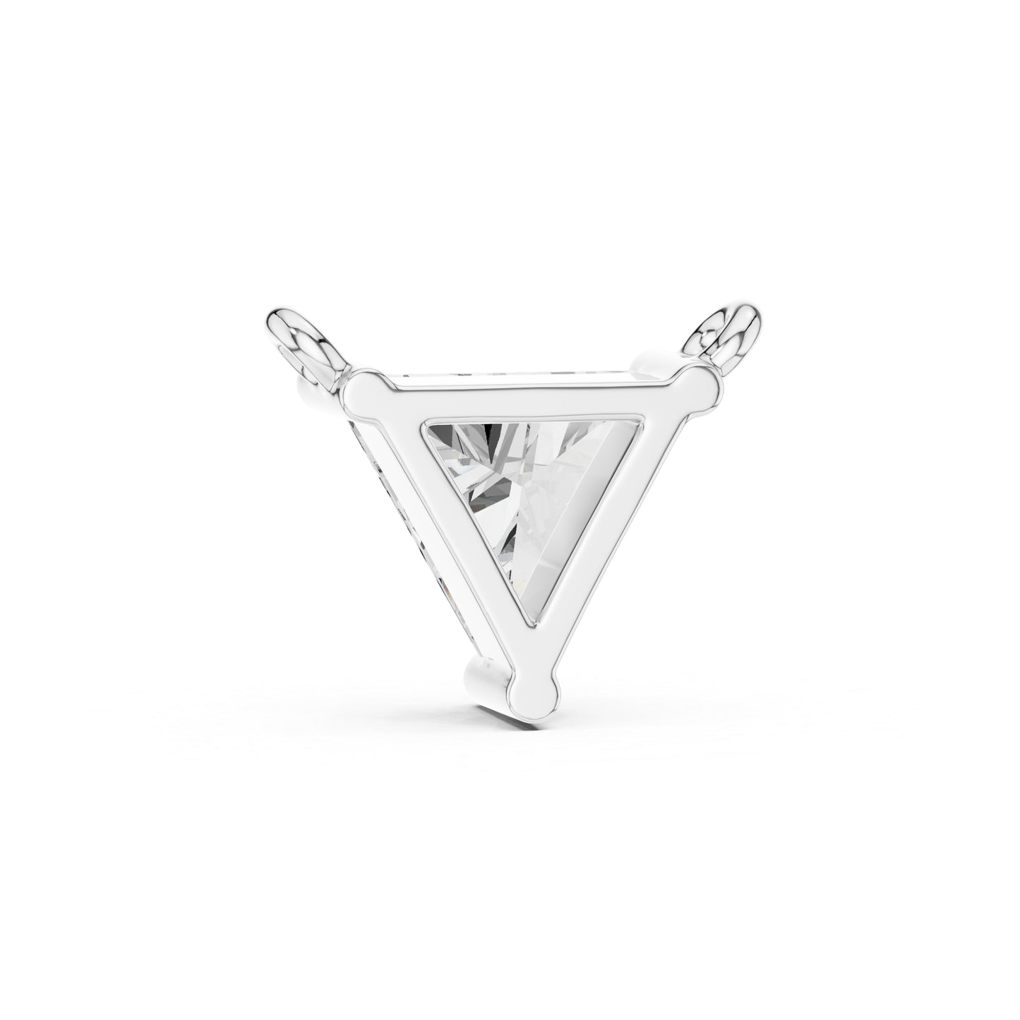 Pure Carat 18K Rose Gold Pendant with Triangle Lab-Grown Diamond - Bridal Collection