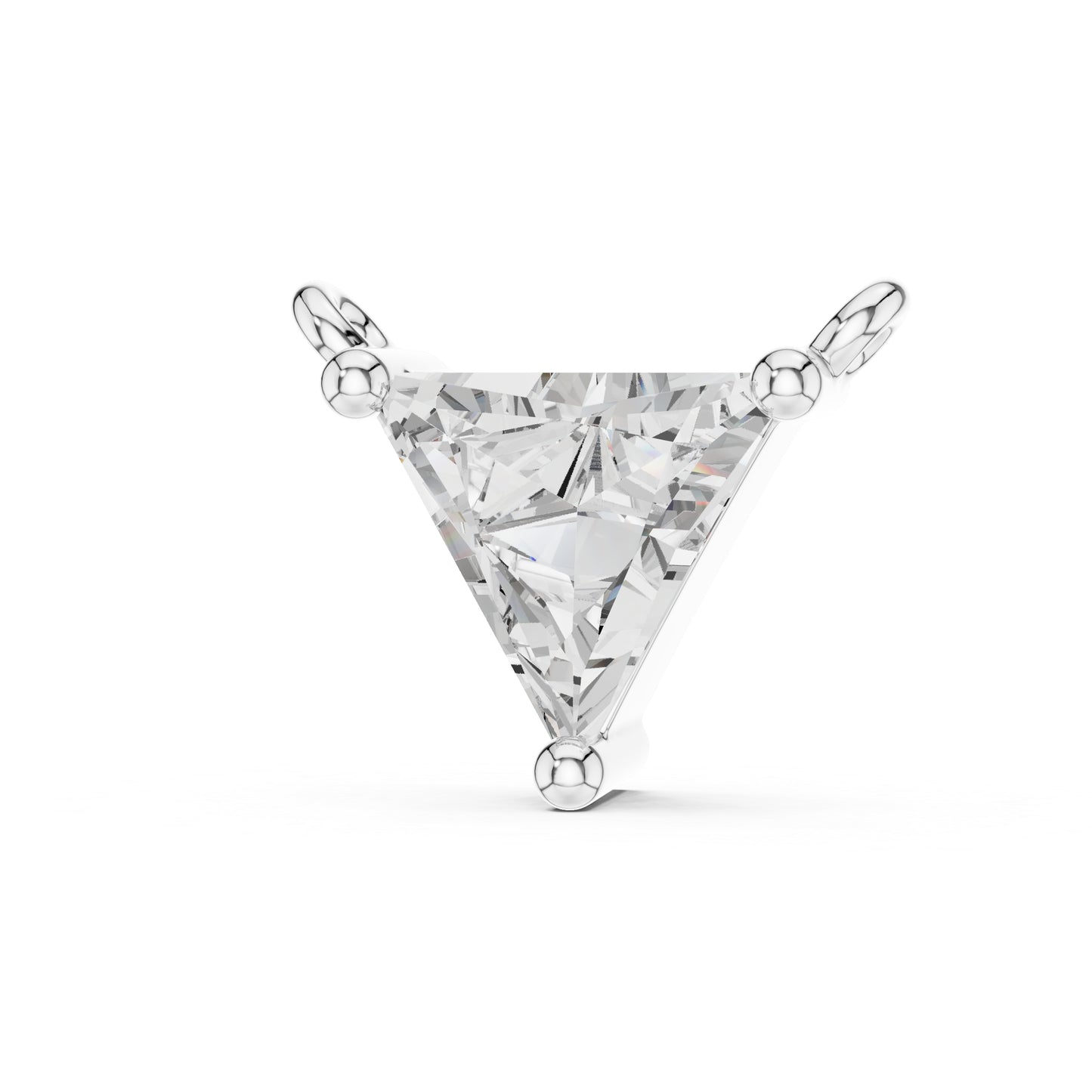 Pure Carat 18K Rose Gold Pendant with Triangle Lab-Grown Diamond - Bridal Collection