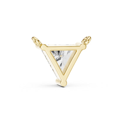 Pure Carat 18K Rose Gold Pendant with Triangle Lab-Grown Diamond - Bridal Collection