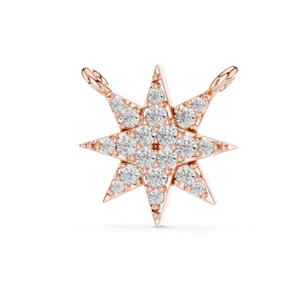 14K Yellow Gold Round Cut Diamond Pendant for Women - Office Wear Jewellery - Pure Carat