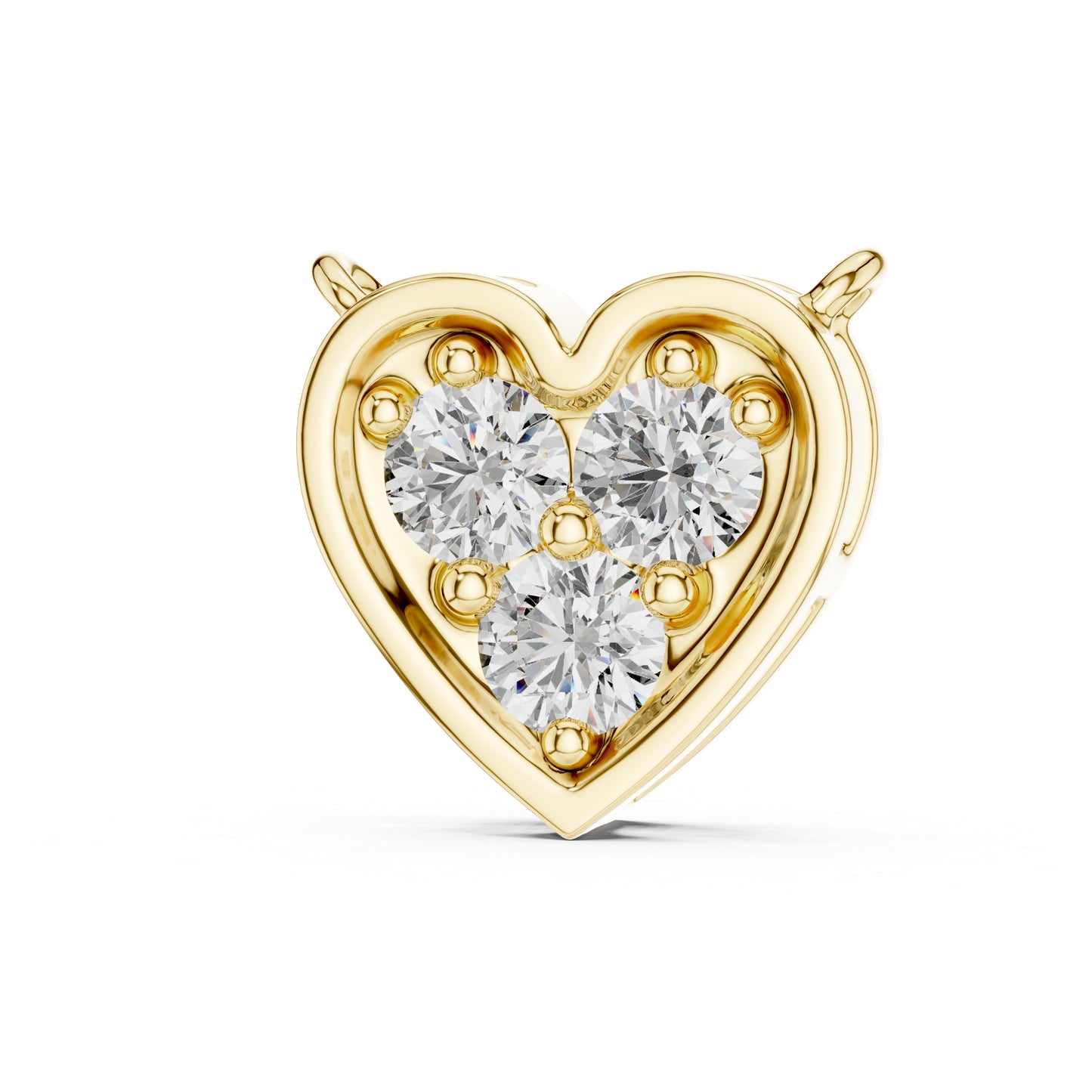 Pure Carat 18K Yellow Gold Pendant with Round Lab-Grown Diamond - Wedding Collection