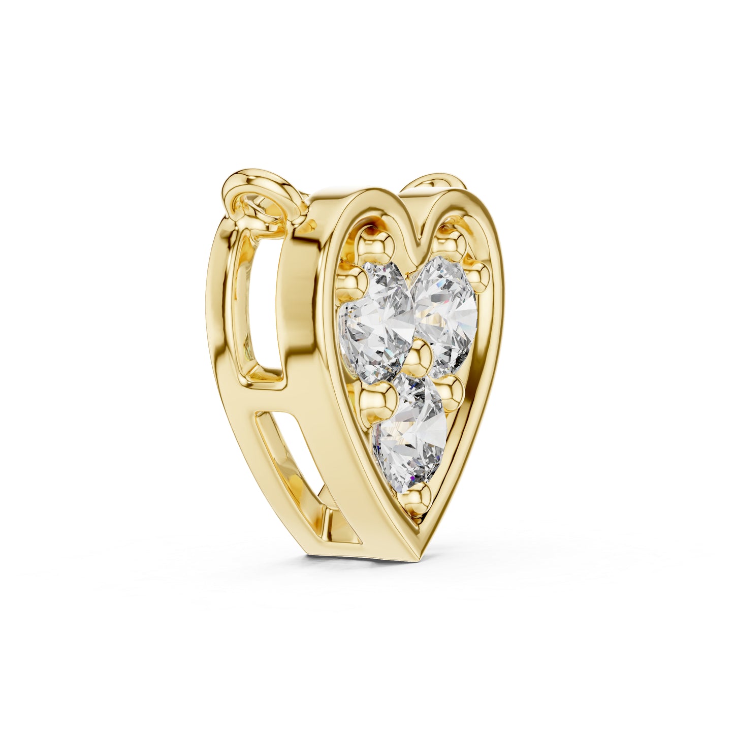 Pure Carat 18K Yellow Gold Pendant with Round Lab-Grown Diamond - Wedding Collection
