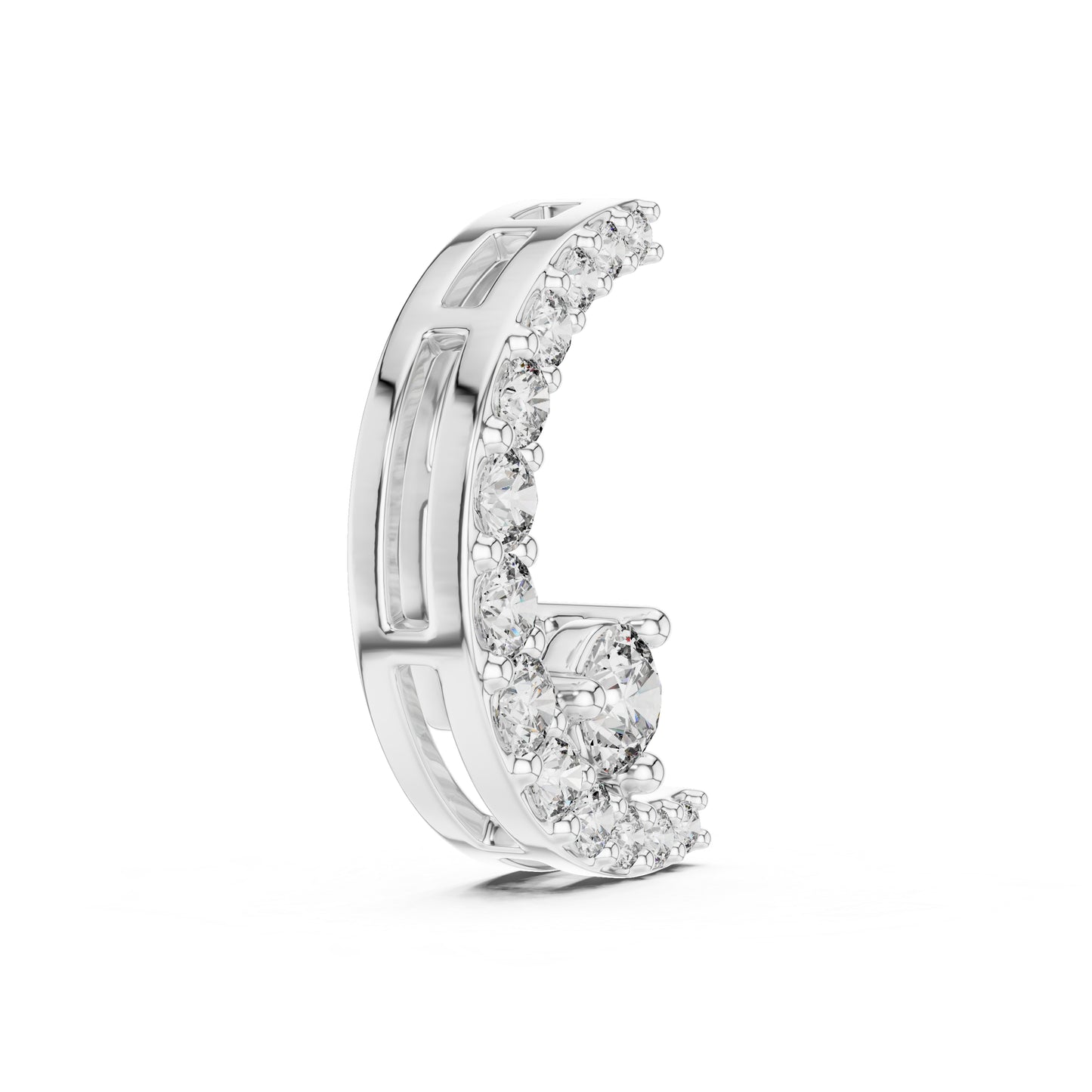 Round Lab-Grown Diamond Pendant in 14K White Gold for Women - Pure Carat