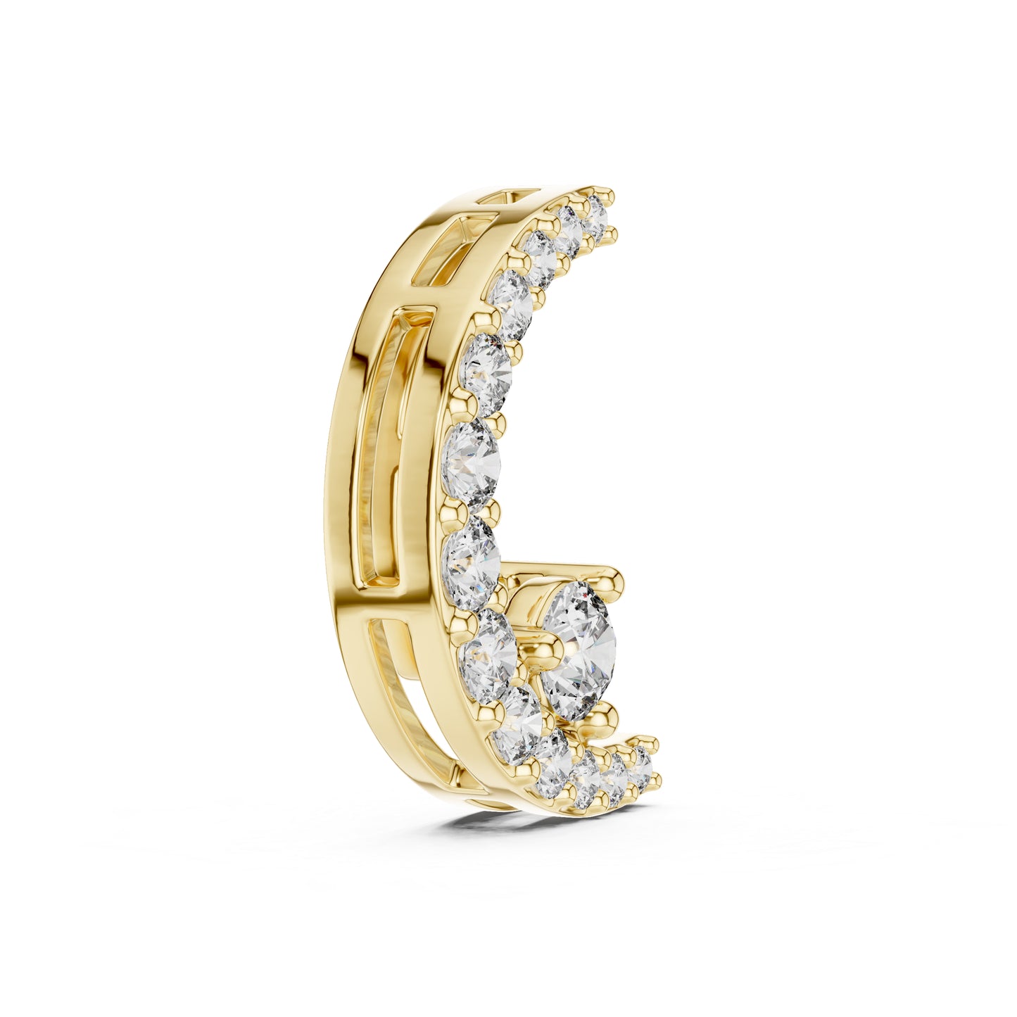 Round Lab-Grown Diamond Pendant in 14K White Gold for Women - Pure Carat