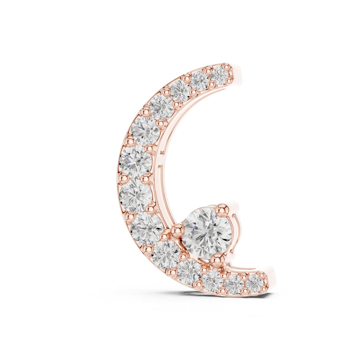 Round Lab-Grown Diamond Pendant in 14K White Gold for Women - Pure Carat