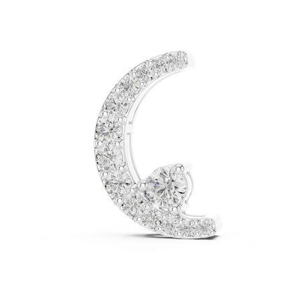 Round Lab-Grown Diamond Pendant in 14K White Gold for Women - Pure Carat