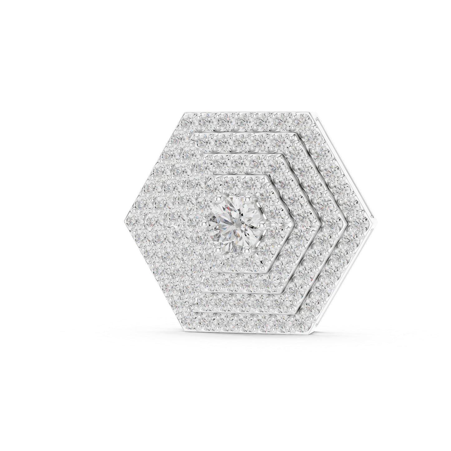 18K White Gold Round Lab-Grown Diamond Pendant for Women - Pure Carat
