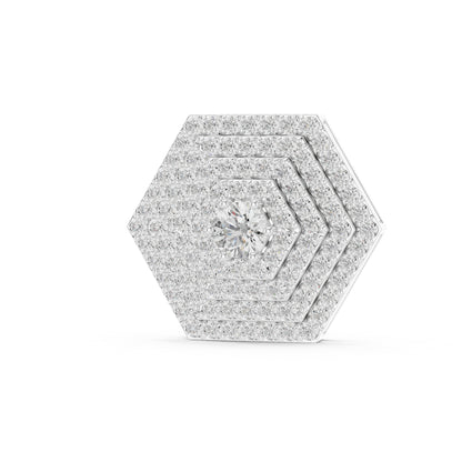 18K White Gold Round Lab-Grown Diamond Pendant for Women - Pure Carat