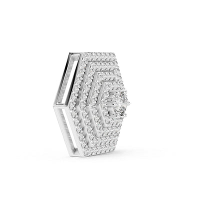 18K White Gold Round Lab-Grown Diamond Pendant for Women - Pure Carat