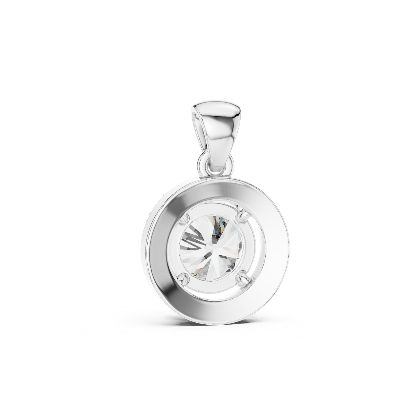 Pure Carat 14K Rose Gold Pendant with Round Lab-Grown Diamond - Office Wear Collection
