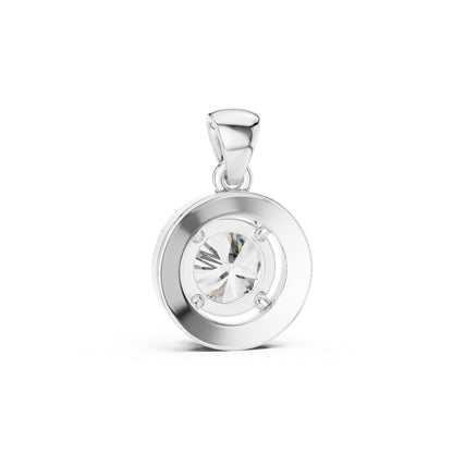 Pure Carat 14K Rose Gold Pendant with Round Lab-Grown Diamond - Office Wear Collection
