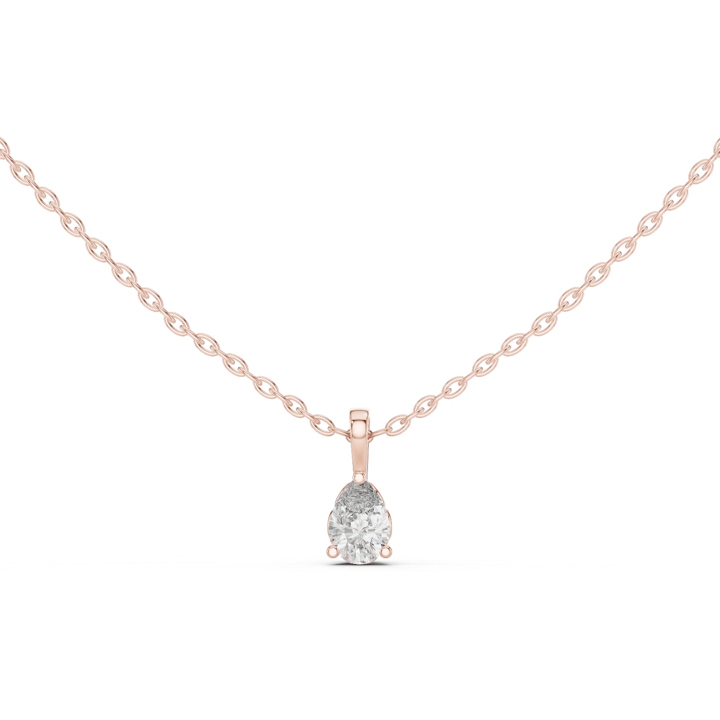 14K Yellow Gold Pear Lab-Grown Diamond Pendant for Women | Bridal Wear | Pure Carat