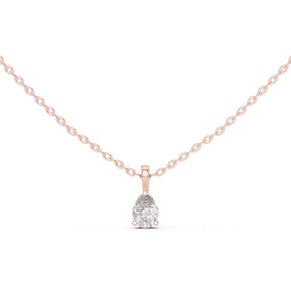 14K Yellow Gold Pear Lab-Grown Diamond Pendant for Women | Bridal Wear | Pure Carat
