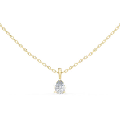 14K Yellow Gold Pear Lab-Grown Diamond Pendant for Women | Bridal Wear | Pure Carat