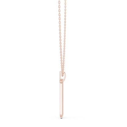 14K Rose Gold Round Lab-Grown Diamond Pendant for Women | Party Wear | Pure Carat