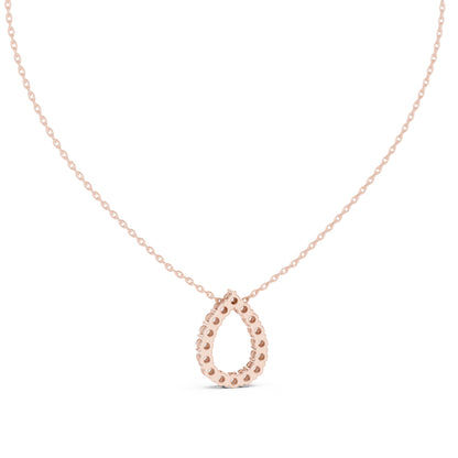 18K White Gold Round Lab-Grown Diamond Pendant for Women | Engagement | Pure Carat