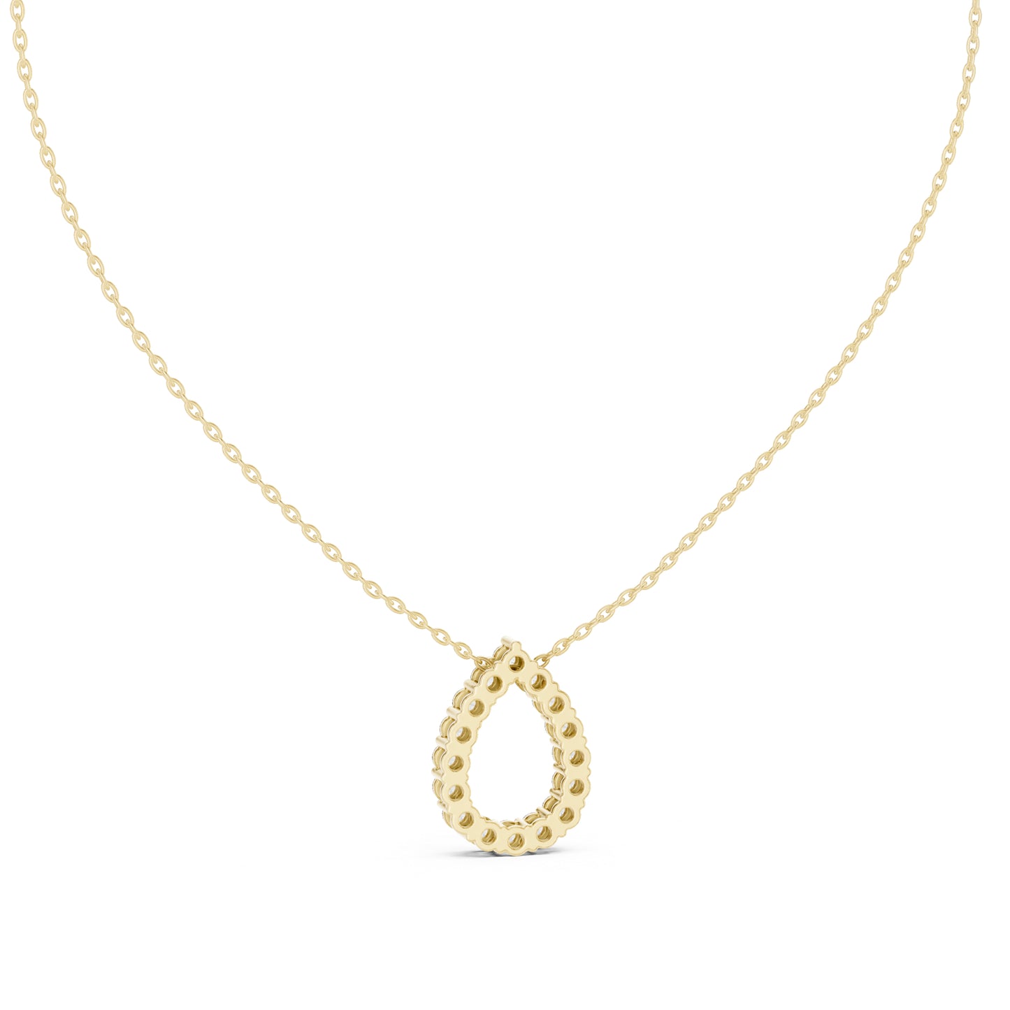 18K White Gold Round Lab-Grown Diamond Pendant for Women | Engagement | Pure Carat