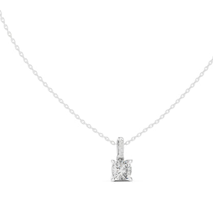 14K Yellow Gold Cushion & Round Lab-Grown Diamond Pendant for Women | Office Wear | Pure Carat