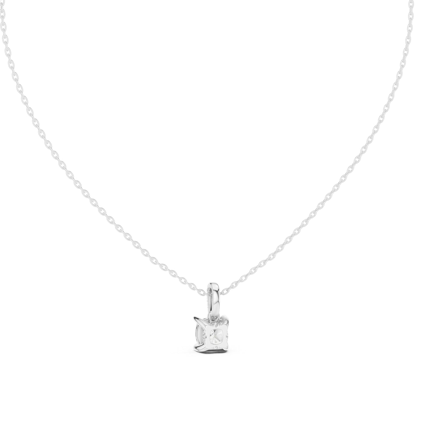 14K Yellow Gold Cushion & Round Lab-Grown Diamond Pendant for Women | Office Wear | Pure Carat
