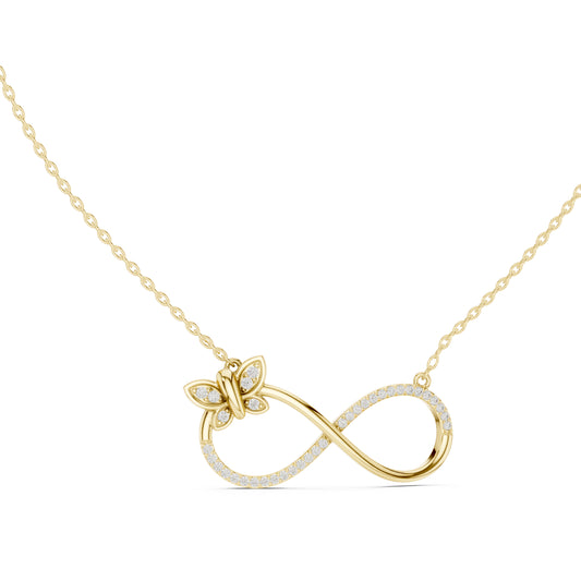 14K Yellow Gold Round Lab-Grown Diamond Pendant for Women | Party Wear | Pure Carat