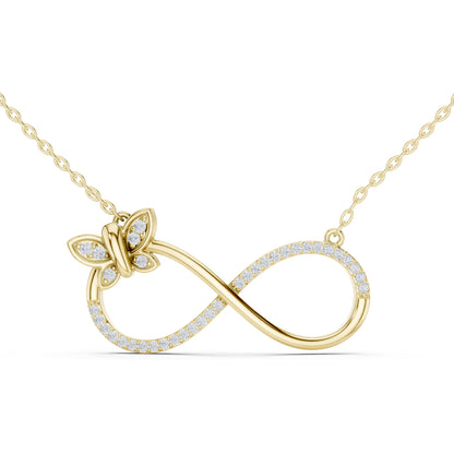 14K Yellow Gold Round Lab-Grown Diamond Pendant for Women | Party Wear | Pure Carat