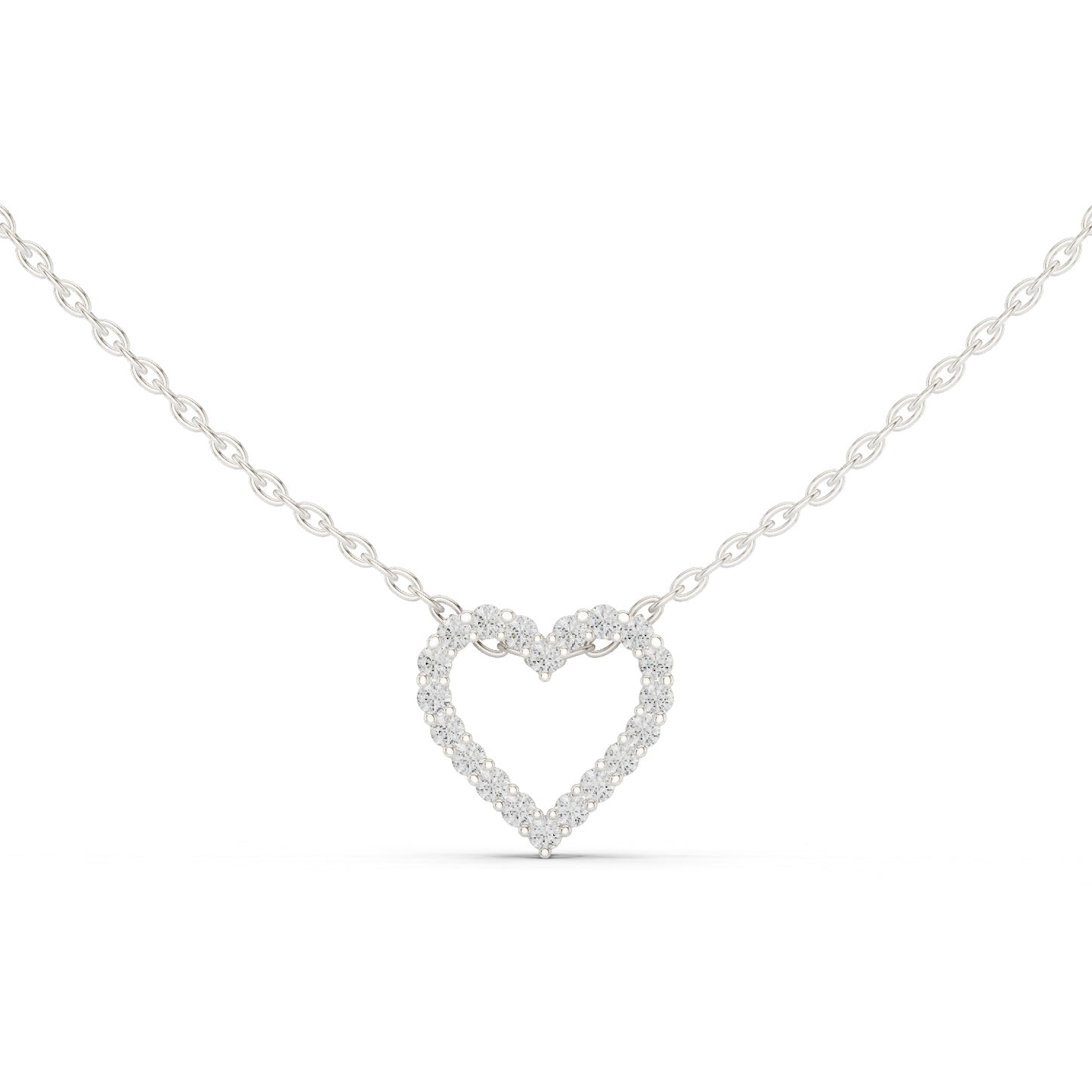 18K White Gold Round Lab-Grown Diamond Pendant for Women | Bridal Wear | Pure Carat