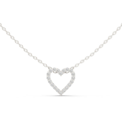 18K White Gold Round Lab-Grown Diamond Pendant for Women | Bridal Wear | Pure Carat