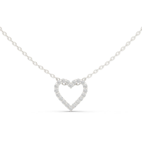 18K White Gold Round Lab-Grown Diamond Pendant for Women | Bridal Wear | Pure Carat