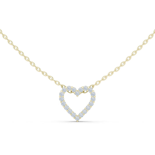 18K White Gold Round Lab-Grown Diamond Pendant for Women | Bridal Wear | Pure Carat