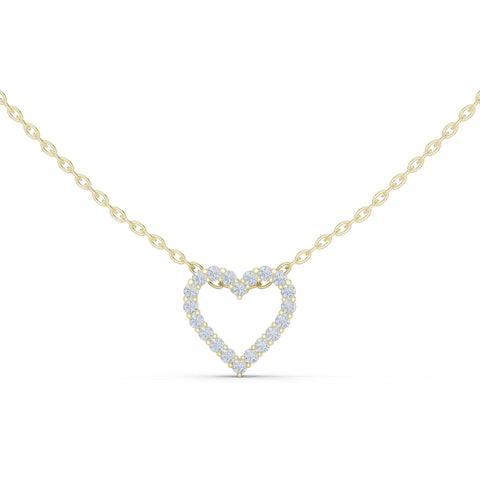 18K White Gold Round Lab-Grown Diamond Pendant for Women | Bridal Wear | Pure Carat