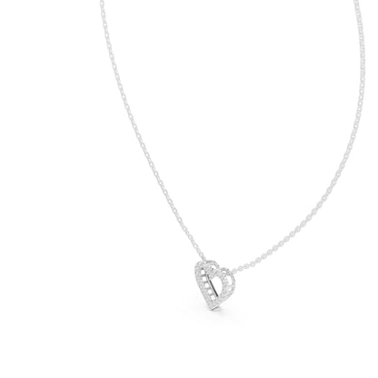 18K White Gold Round Lab-Grown Diamond Pendant for Women | Bridal Wear | Pure Carat