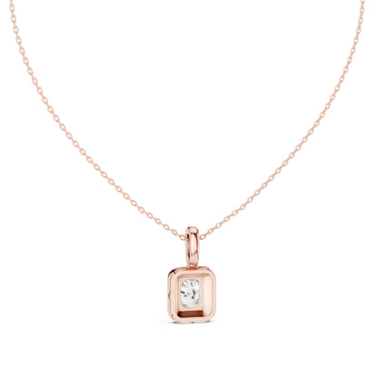 18K Yellow Gold Cushion & Round Lab-Grown Diamond Pendant for Women | Engagement | Pure Carat