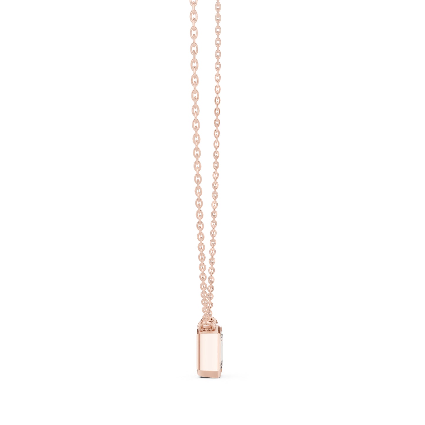 14K Rose Gold Princess Lab-Grown Diamond Pendant for Women | Wedding Wear | Pure Carat