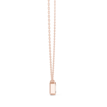 14K Rose Gold Princess Lab-Grown Diamond Pendant for Women | Wedding Wear | Pure Carat