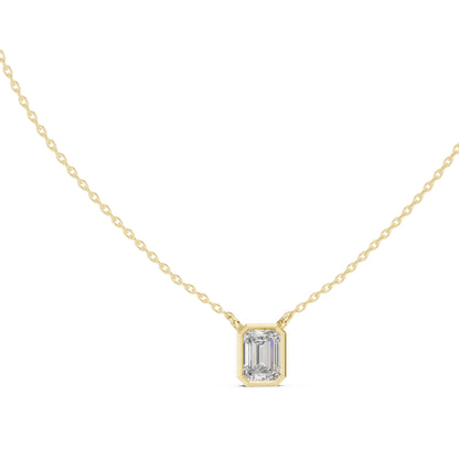 14K Rose Gold Princess Lab-Grown Diamond Pendant for Women | Wedding Wear | Pure Carat