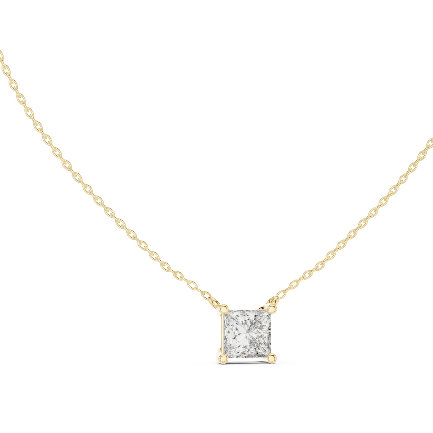 14K Yellow Gold Emerald Lab-Grown Diamond Pendant for Women | Party Wear | Pure Carat