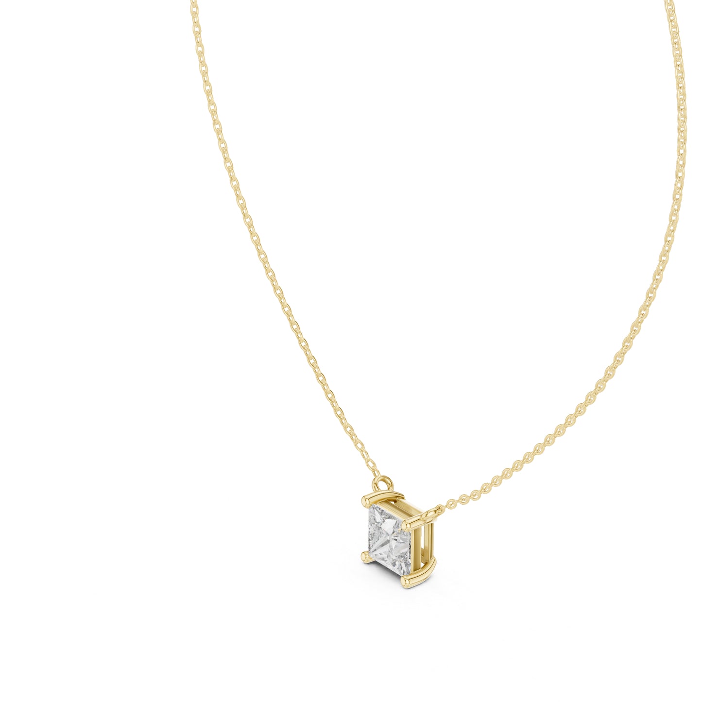 14K Yellow Gold Emerald Lab-Grown Diamond Pendant for Women | Party Wear | Pure Carat