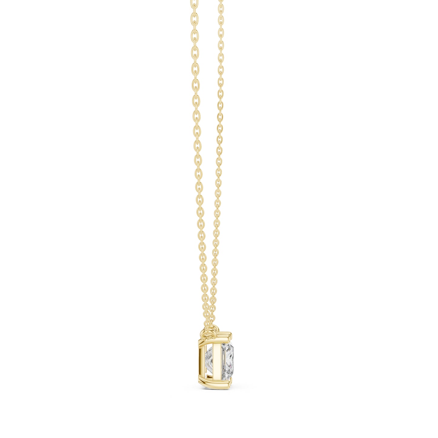 14K Yellow Gold Emerald Lab-Grown Diamond Pendant for Women | Party Wear | Pure Carat