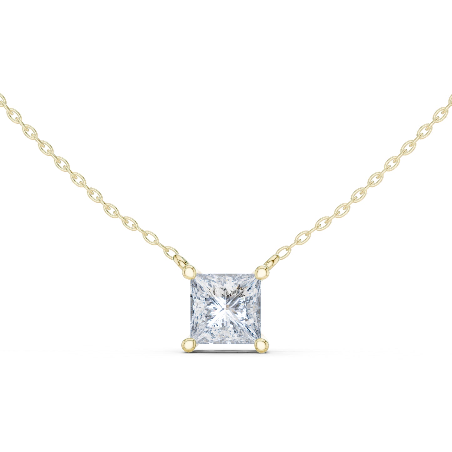 14K Yellow Gold Emerald Lab-Grown Diamond Pendant for Women | Party Wear | Pure Carat