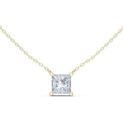14K Yellow Gold Emerald Lab-Grown Diamond Pendant for Women | Party Wear | Pure Carat