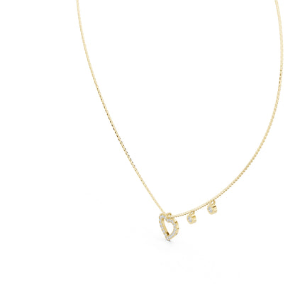 14k Yellow Gold Round Lab-Grown Diamond Anniversary Gift Pendant for Women | Pure Carat
