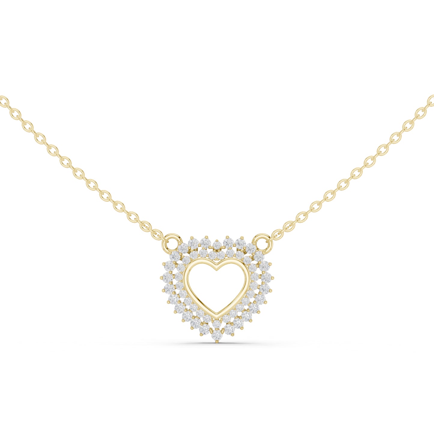 18k Yellow Gold Round Lab-Grown Diamond Wedding Pendant for Women | Pure Carat