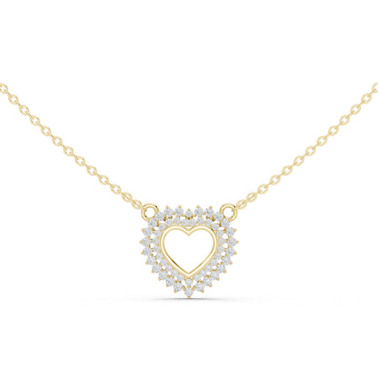 18k Yellow Gold Round Lab-Grown Diamond Wedding Pendant for Women | Pure Carat