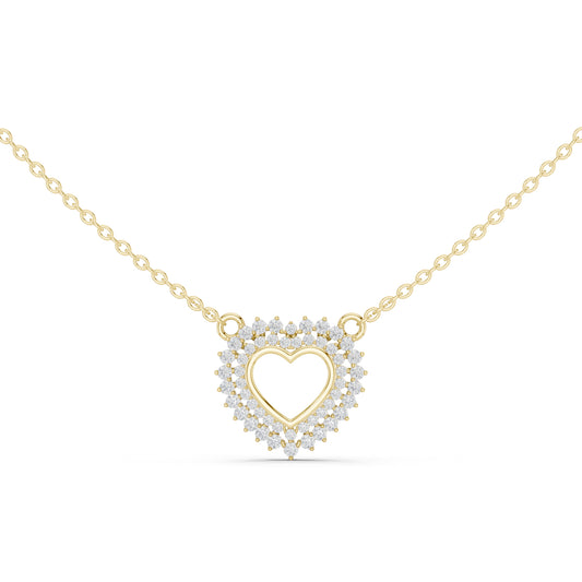 18k Yellow Gold Round Lab-Grown Diamond Wedding Pendant for Women | Pure Carat