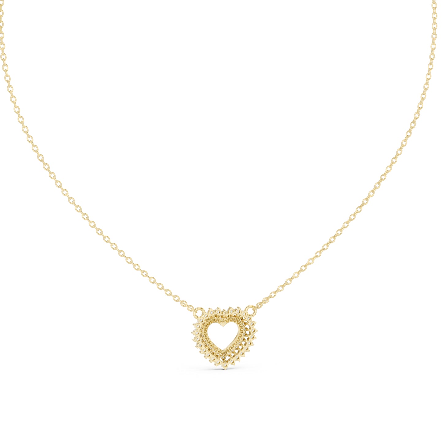 18k Yellow Gold Round Lab-Grown Diamond Wedding Pendant for Women | Pure Carat