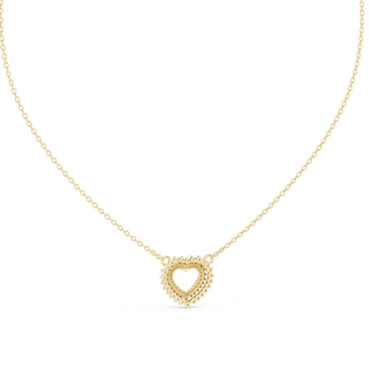 18k Yellow Gold Round Lab-Grown Diamond Wedding Pendant for Women | Pure Carat
