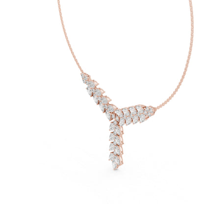 14k Rose Gold Pear/Round Lab-Grown Diamond Bridal Pendant for Women | Pure Carat