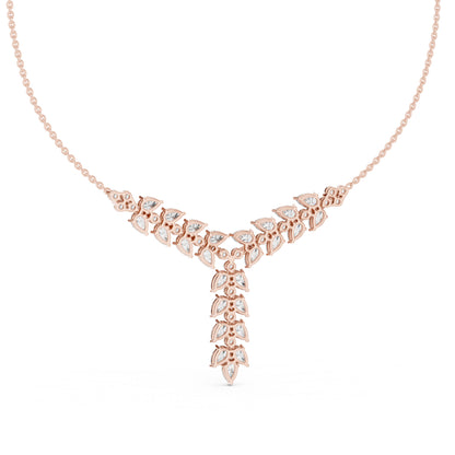 14k Rose Gold Pear/Round Lab-Grown Diamond Bridal Pendant for Women | Pure Carat