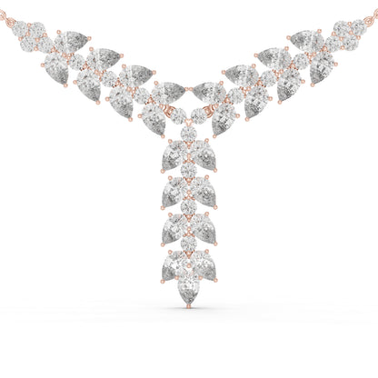 14k Rose Gold Pear/Round Lab-Grown Diamond Bridal Pendant for Women | Pure Carat